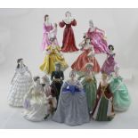 Ten Coalport figures to include 'The Proposal', 'Harmony',