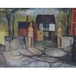 GWILYM PRITCHARD (1939-2015); oil on canvas 'Gatehouse, Ashby St.