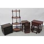 A Victorian mahogany shield-back hall chair (af),
