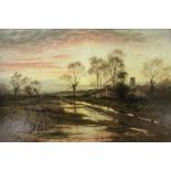 DANIEL SHERRIN (1868-1940); oil 'February Fill Dyke', signed lower left with gallery label verso,