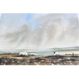 DENNIS ACKROYD (20th century); watercolour on paper, 'North Yorks Moors, Pickering', signed lower