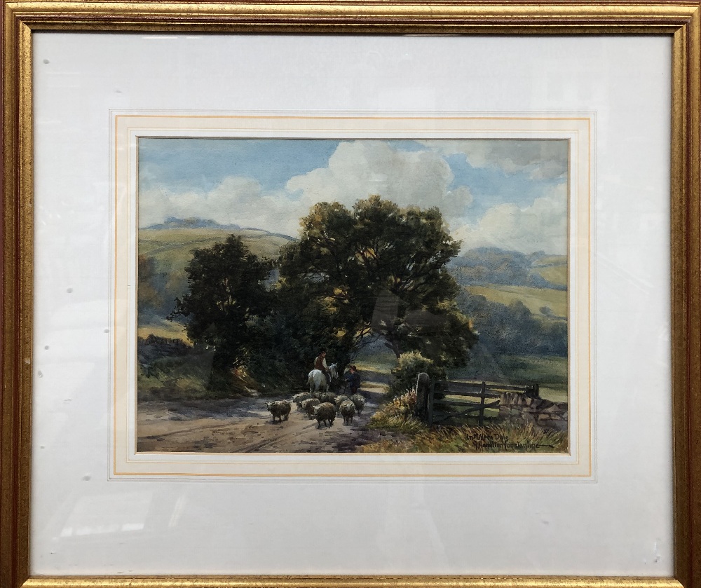 GEORGE HAMILTON CONSTANTINE (1878-1967); watercolour, 'In Miller's Dale', 25 x 36cm, framed and