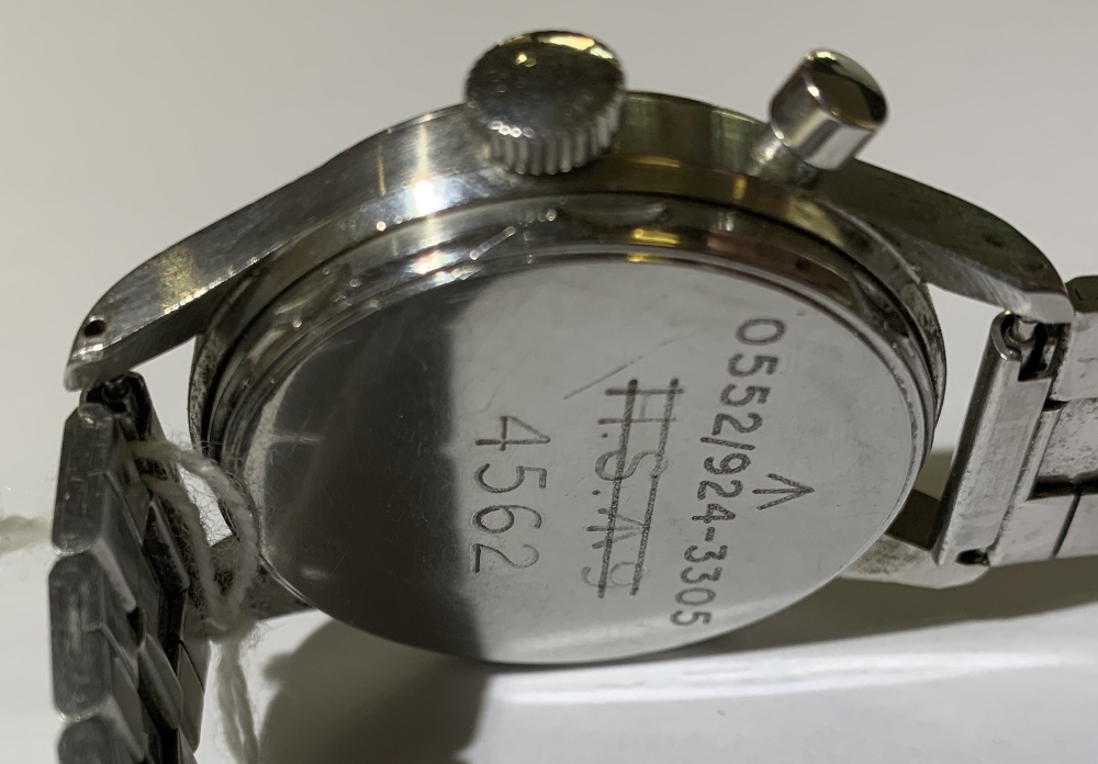 LEMANIA; a WWII period 'Dirty Dozen' military issued stainless steel mechanical wristwatch, the - Image 2 of 2