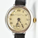 BOODLE & DUNTHORNE OF LIVERPOOL; a lady's white metal cased mechanical wristwatch, the signed