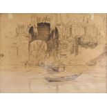 AFTER JAMES MCNEILL WHISTLER; etching and drypoint, 'San Biagio', from the Second Venice Set, with