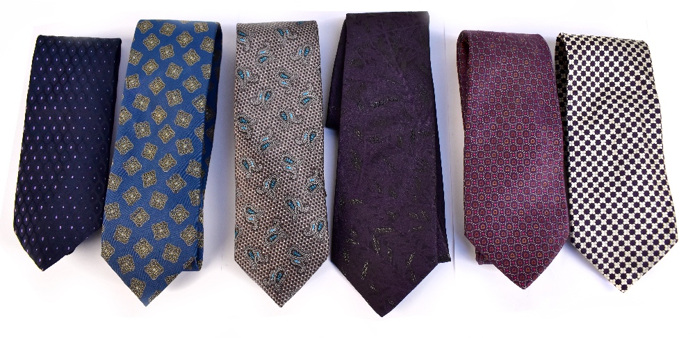 SALVADORE FERRAGAMO; a silk tie, a Duchamp silk tie, two Canali silk ties, and two Paul Smith silk