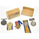 A Boer War and WWI medal group of five awarded to Private R. Crewe comprising Queen's South Africa
