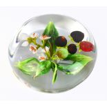 RICK AYOTTE; an Artist's Proof paperweight, 'Fruit and Flowers', signed and dated 92 to rim,