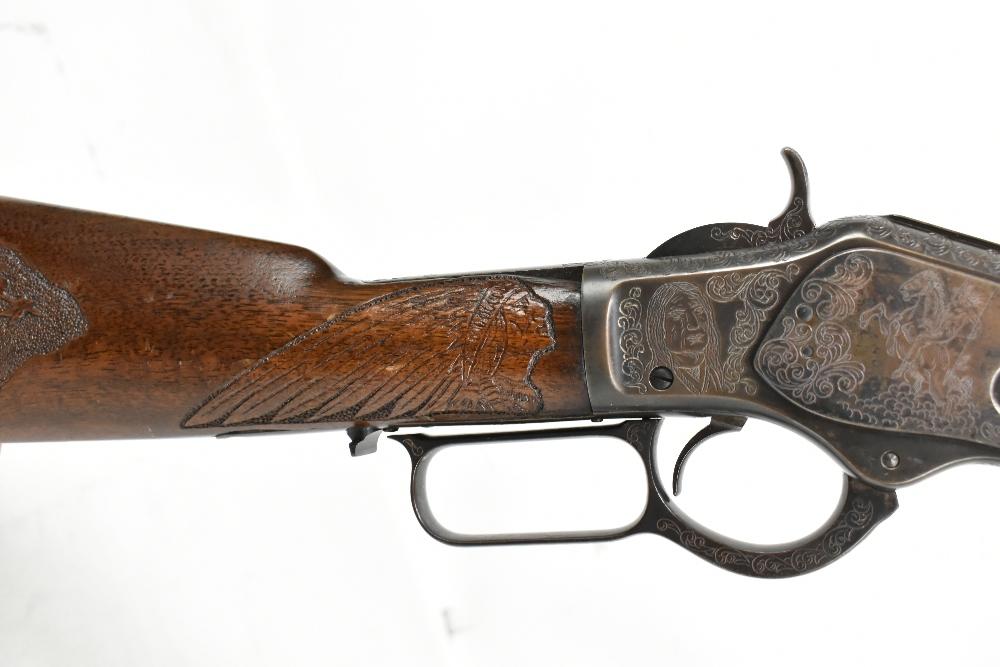 WINCHESTER; a deactivated .32 (W.C.F) 'Model 1873' lever-action rifle, number 25059B, the 'Third - Image 3 of 6