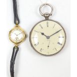 THOMAS BOTT & CO OF LIVERPOOL; a hallmarked silver cased open faced key wind pocket watch, the