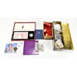 A collection of British mixed denomination coinage including cased 1994 £50 note serial number A01