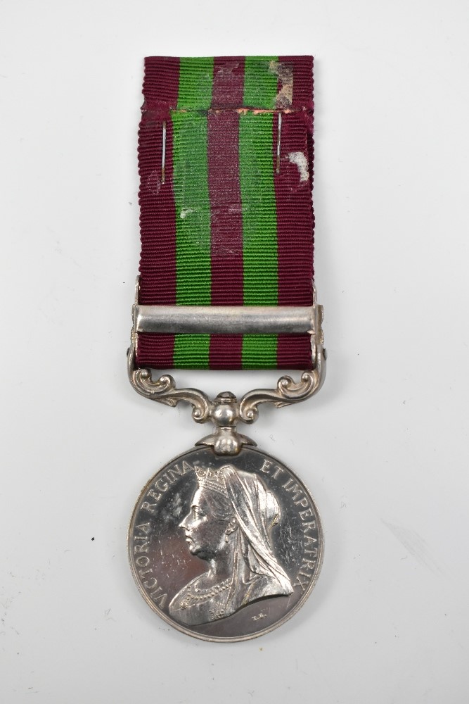 An India Medal 1895-1902 with 'Punjab Frontier 1897-98' clasp awarded to Major C.W. Johnson R.A.M.C. - Image 2 of 6