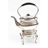 An Edwardian hallmarked silver spirit kettle on stand, Sheffield 1907 height 33cm, approx 41.1oz/