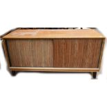 WITHDRAWN A mid 20th century elm low sideboard.