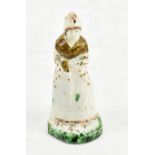 A late 18th/early 19th century Staffordshire Pratt-type figure, probably depicting a Frenchwoman