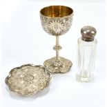 CHARLES REILLY & GEORGE STORER; a Victorian hallmarked silver miniature Communion set comprising