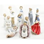 NAO; eleven predominantly child figures and a Royal Doulton HN2832 'Fair Lady' figure (12).