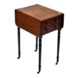 A Victorian mahogany drop leaf Pembroke table.Additional InformationHeight 72cm, length 50cm,