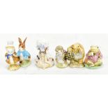 BESWICK; six Beatrix Potter figures including 'Amiable Guinea-Pig', 'Miss Moppett', etc (one af) (