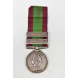 An Afghanistan Medal 1878-80 with 'Charasia' and 'Kabul' clasps awarded to 2033 Drummer H. Wright