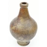 A rare 18th century ship's stoneware bottle inscribed 'Thos Rose', height 22.5cm.Additional