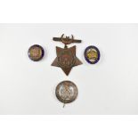 An 1882 Egypt Star and various badges to include Veteran Reserve London etc (4).