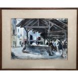 TERRY MCGLYNN (1903-1973); watercolour, 'Washing Clothes Saint Raphael', signed lower left, 36 x