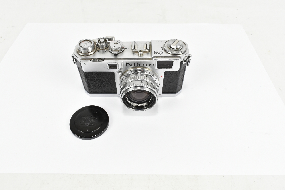 NIKON; an S2 camera, no.6140367, with Nikkor-H.C 1:2 F=5cm lens, no.648369, cased. - Image 2 of 4