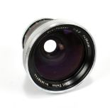 ZEISS; a Pro-Tessar 1:3,2 F=35mm lens, no.3668744, in fitted case.