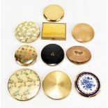 A collection of lady's compacts including Stratton, Iris, etc.