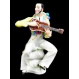 MEISSEN; a figure of a Spanish guitarist by Paul Scheurich circa 1933-1943, painted marks to base,