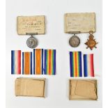 A WWI War and Victory Medal duo awarded to 9972 Pte. S. Chapman Manchester Regiment and a further