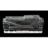 DAUM CRYSTAL; a contemporary glass sculpture 'La Automobile', signed to rim, length 31.5cm.