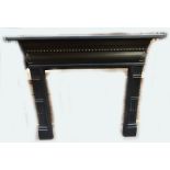 A Victorian style cast iron fire surround, width 147cm.Additional InformationHeight 135cm, pillar