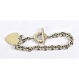 TIFFANY & CO; a 'Return to Tiffany' heart tag bracelet with toggle closure, length approx 17cm, in