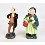 ROYAL DOULTON; two Charles Dickens figures comprising HN 2100 'Sairey Gamp' and HN 2098 'Pecksniff',