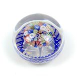 BACCARAT; a 19th century 'Mushroom' paperweight, with star cut base, diameter 6cm, unsigned.
