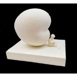 MACKENZIE THORPE (b.1956); a limited edition cold cast porcelain figure on base, 'Feed the Birds',