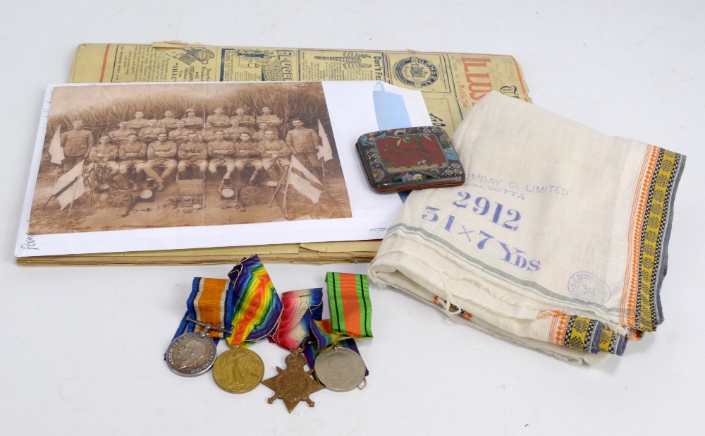 WITHDRAWN A WWI medal trio awarded to 92457 Gnr. H. Hockey R.A with further ephemera including - Image 2 of 2