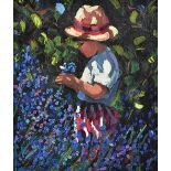 SHEREE VALENTINE DAINES (b. 1959); a limited edition print 'Picking Bluebells', no. 95/195, signed