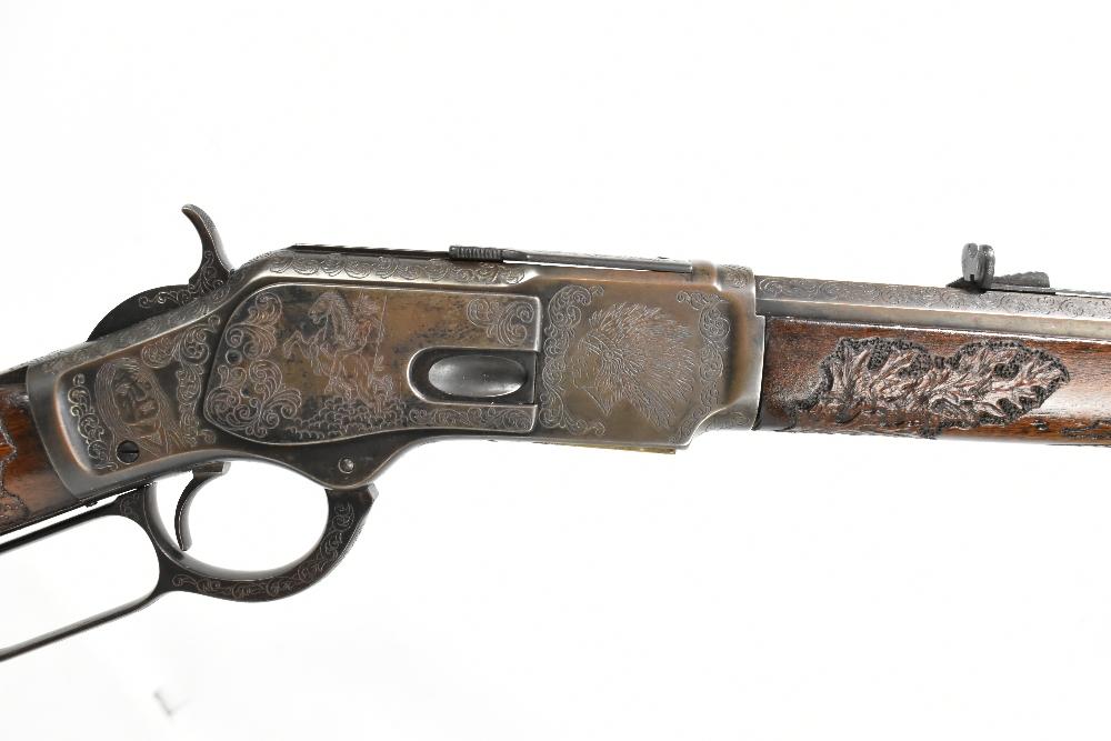WINCHESTER; a deactivated .32 (W.C.F) 'Model 1873' lever-action rifle, number 25059B, the 'Third - Image 2 of 6