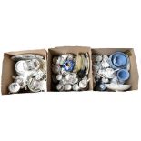 A large collection of assorted ceramics to include Wedgwood blue jasperware, assorted teaware to