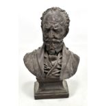 AFTER ZYDOWER; a bronzed resin bust of Tchaikovsky, height 29cm.