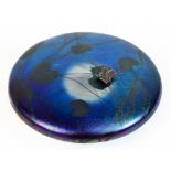 JOHN DITCHFIELD FOR GLASS FORM; a 'Butterfly on Lilypad' paperweight, signed and complete with