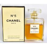 CHANEL; No 5 Paris eau de parfum vaporisateur spray, boxed (used, approx 75ml remaining).