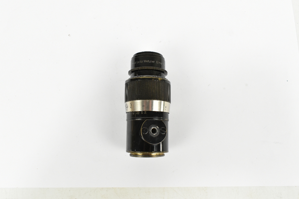 LEITZ; a Hektor non-standard A36 lens, circa 1930, 1:4,5 F=135mm, with nickle and black barrel, - Image 2 of 5