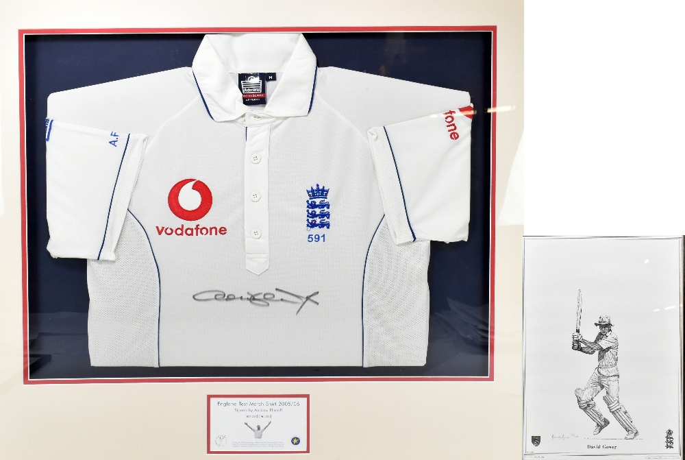 ANDREW 'FREDDIE' FLINTOFF; a signed England Test Match shirt 2005-06, BBT204 14/200, with