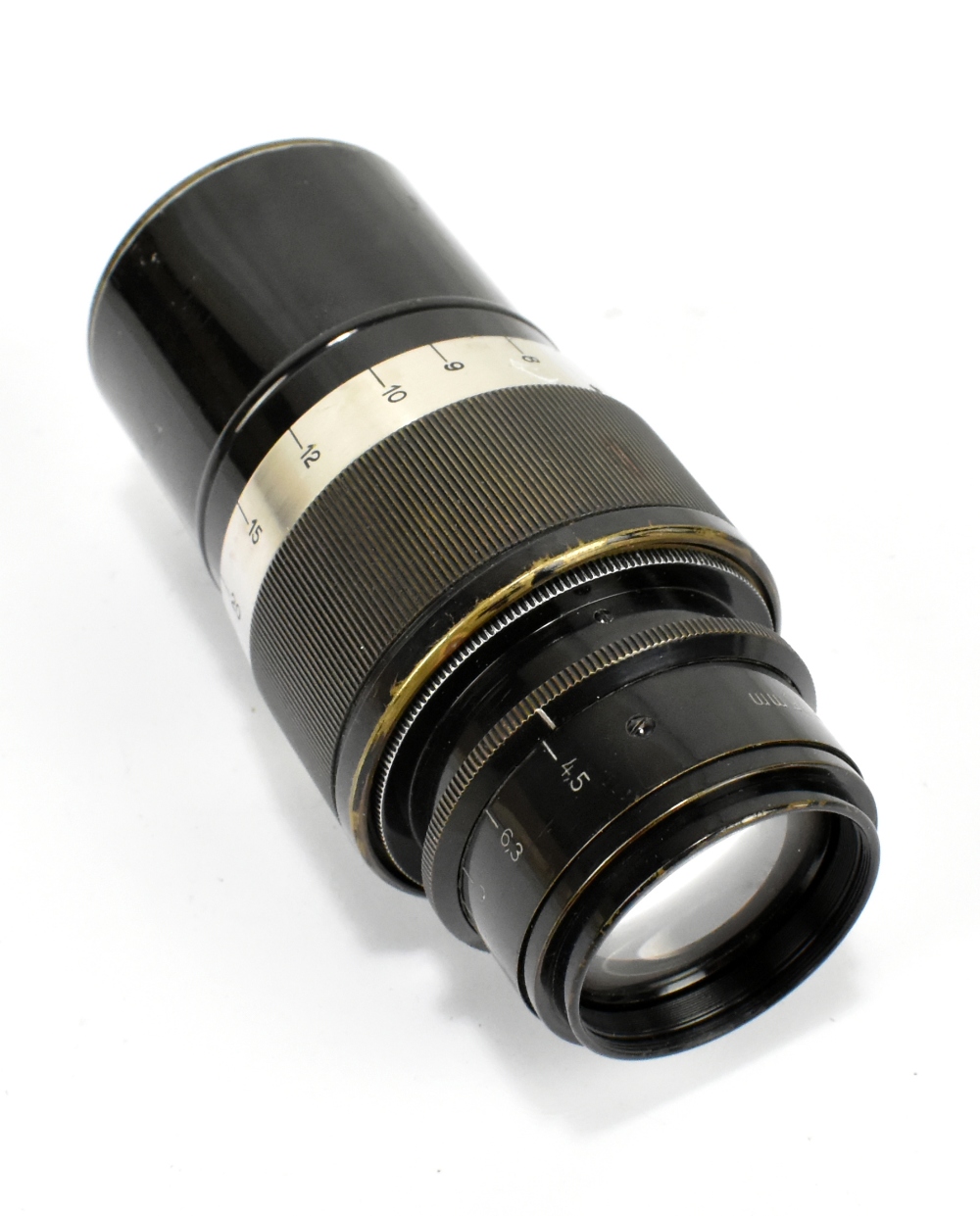 LEITZ; a Hektor non-standard A36 lens, circa 1930, 1:4,5 F=135mm, with nickle and black barrel,