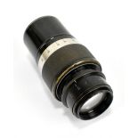 LEITZ; a Hektor non-standard A36 lens, circa 1930, 1:4,5 F=135mm, with nickle and black barrel,