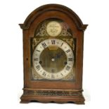 DENT OF LONDON; a 20th century mahogany cased 'Tempus Fugit' bracket clock, the brass bell with